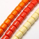 Imitation Amber Resin Barrel Beads Strands for Buddhist Jewelry Making RESI-A009B-B-1