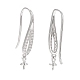 Rhodium Plated 925 Sterling Silver Earring Hooks STER-D035-39P-2