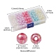 250 pièces 5 couleurs perles acryliques craquelées transparentes MACR-YW0002-52-4