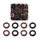 Craftdady 200pcs 2 colores teñidos de madera fornituras de la joyería anillos de unión de coco COCO-CD0001-01-1