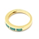 合成オパール指環指輪  真鍮パーツ  長持ちメッキ  ターコイズ  ゴールドカラー  usサイズ7 1/4(17.5mm) RJEW-O026-04G-D-2