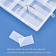 Benecreat 4 pack 18 grilles boîte de rangement en plastique boîte à bijoux avec diviseurs réglables boucles d'oreilles contenants de rangement étui à perles en plastique transparent (24x14.5x3 cm CON-BC0001-07-5