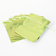レクタングル布地バッグ  巾着付き  緑黄  12x9cm ABAG-UK0003-12x10-10-2
