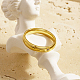矢印模様のステンレス鋼の指輪女性用  ラインストーン付き  18KGP本金メッキ  usサイズ6（16.5mm） HA9923-1-4
