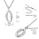 SHEGRACE Rhodium Plated 925 Sterling Silver Initial Pendant Necklaces JN911A-2