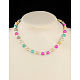 Mode Nachahmung Acryl Perle dehnbar Halsketten für Kinder NJEW-JN00428-01-1