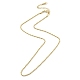 Ionenplattierung (IP) 304 Halskette aus Edelstahlseil für Männer und Frauen NJEW-M200-04G-1