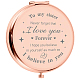 CREATCABIN Compact Mirror Gift for Sister Rose Gold Mini Mirror Makeup Pocket Travel Two-Sided Magnifying Folding for Christmas Valentines Graduation Birthday Gifts 2.6 Inch-I Love You Forever DIY-CN0002-16E-1