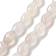 Chapelets de perles en agate blanche naturelle G-P520-C14-01-1