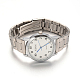 女性用ステンレススチール腕時計クォーツ時計  合金の腕時計ヘッド付き  ホワイト  59x14~16mm  ウォッチヘッド：37x33x9mm WACH-F018-36A-01-1