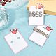 FINGERINSPIRE 260Pcs Hair Clip Display Cards Rectangle Crown Pattern Cardboard Hair Clip Cards(3.1x2.1inch) CDIS-FG0001-09-6