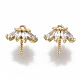 Brass Micro Pave Cubic Zirconia Peg Bails Charms X-KK-S348-477-NF-1