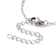 302 ожерелья-лариаты с кулоном в форме сердца из нержавеющей стали NJEW-I118-01P-4