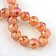 Faceted Round Electroplate Glass Bead Strands EGLA-S130-10mm-M-3