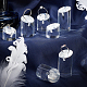 FINGERINSPIRE 7 Pcs Clear Acrylic Ring Display Stand Column Ring Display Holder Ring Showcase Display Holder Jewelry Organizer for Trade Show Exhibit RDIS-WH0006-13-5