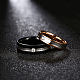 Regalos del día de san valentín anillos de pareja de circonita cúbica de acero de titanio para hombres RJEW-BB16425-9-4