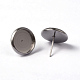 304 Stainless Steel Stud Earring Settings STAS-G170-41P-1