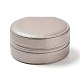Cajas redondas con cremallera para almacenamiento de joyas de cuero de imitación pu PAAG-PW0003-07B-2