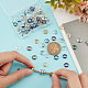 PH PandaHall 84pcs Circle Crystal Pendant 14 Colors Large Hole Beads 8mm Ring Glass Beads Loose Beads for Earring Necklace Bracelet Nail Art Decoration Jewelry Making MRMJ-PH0001-70-3