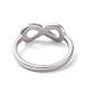 Crystal Rhinestone Infinity Finger Ring RJEW-D120-01B-P-3