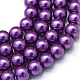 Chapelets de perles rondes en verre peint HY-Q003-4mm-37
