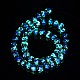 Glow in the Dark Luminous Style Handmade Silver Foil Glass Round Beads FOIL-I006-8mm-02-5