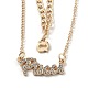Alloy Double Layered Necklaces NJEW-B0002-05G-1
