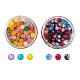 Transparente Mattglasperlen und zweifarbige Crackle-Glasperlen FGLA-CD0001-01-4
