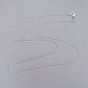 Messing runde Schlangenkette feine Halsketten NJEW-BB10854-24-1