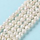 Fili di perle di perle d'acqua dolce coltivate naturali PEAR-E018-08-2
