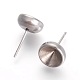 304 Stainless Steel Ear Stud Components STAS-F194-02P-2
