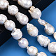 Fili di perle di keshi di perle barocche naturali PEAR-S019-02E-2