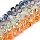 Electroplate Transparent Glass Beads Strands EGLA-N002-29-1