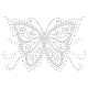 NBEADS Bling Rhinestone Butterfly Sticker DIY-WH0303-216-1
