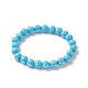 Bracelet extensible rond en acrylique avec perles croisées pour enfants BJEW-JB09936-4