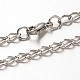 304 colliers de chaînes torsadées en acier inoxydable X-NJEW-O066-27-1