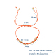 Bracelets tressés en perles de rocaille en verre galvanisé BJEW-JB04789-6