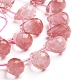 Chapelets de perles en verre de quartz de cerise G-J360-04-A-3