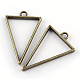 Pendentifs lunette arrière de triangle en alliage plaqué rack X-PALLOY-S047-09F-FF-1