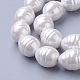 Electroplate Shell Pearl Beads Strands BSHE-O019-07-4