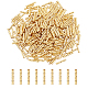 DICOSMETIC 300Pcs Long Tube Spacer Beads Golden Straight Noodle Beads Macrame Beads 1mm Loose Spacer Beads Small Hole Tube Beads Brass Beads for Jewelry Making DIY Sewing Craft KK-DC0002-48-1