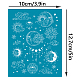 OLYCRAFT Moon Pattern Non-Adhesive Silk Screen Printing Stencil Reusable Washable Clay Stencils Mesh Transfer Stencils for Polymer Clay Jewelry Making 10x12.7cm/3.9x5inch DIY-WH0341-009-2