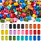 Pandahall 120Pcs 15 Colors Column Rack Plating Spray Painted Alloy Beads for Jewelry Making FIND-TA0002-74-1