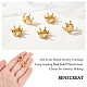BENECREAT 10Pcs Real 24K Gold Plated Brass Cubic Zirconia Crown Pendant 3D Crown Beads for DIY Bracelets Necklace Making Large Hole : 7mm KK-BC0007-13-3