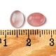 Cherry Quartz Glass Cabochons G-A094-01B-56-3