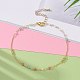 Faceted Glass Beaded Anklets AJEW-AN00379-01-5