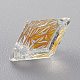 Embossed Glass Rhinestone Pendants GLAA-J101-04A-001SI-4