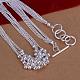 Popular Silver Color Plated Brass 6-strand Chain Necklaces NJEW-BB12671-3
