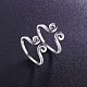 Shegrace ajustable moda 925 anillos de pareja en espiral de plata esterlina JR246A-2
