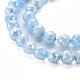 Mèches de perles de verre craquelé peintes au four opaque EGLA-S174-19D-3